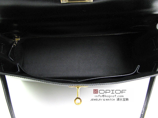 エルメス ケリー スーパーコピー32(外縫い)ボックスカーフ ブラック(金具:ゴールド) her311